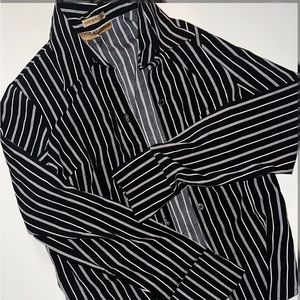 Petite Women’s striped button shirt